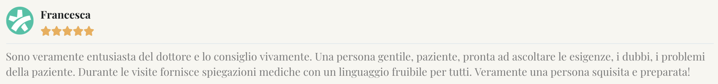 RECENSIONE FRANCESCA